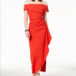 Vince Camuto off the shoulder formal gown (red)